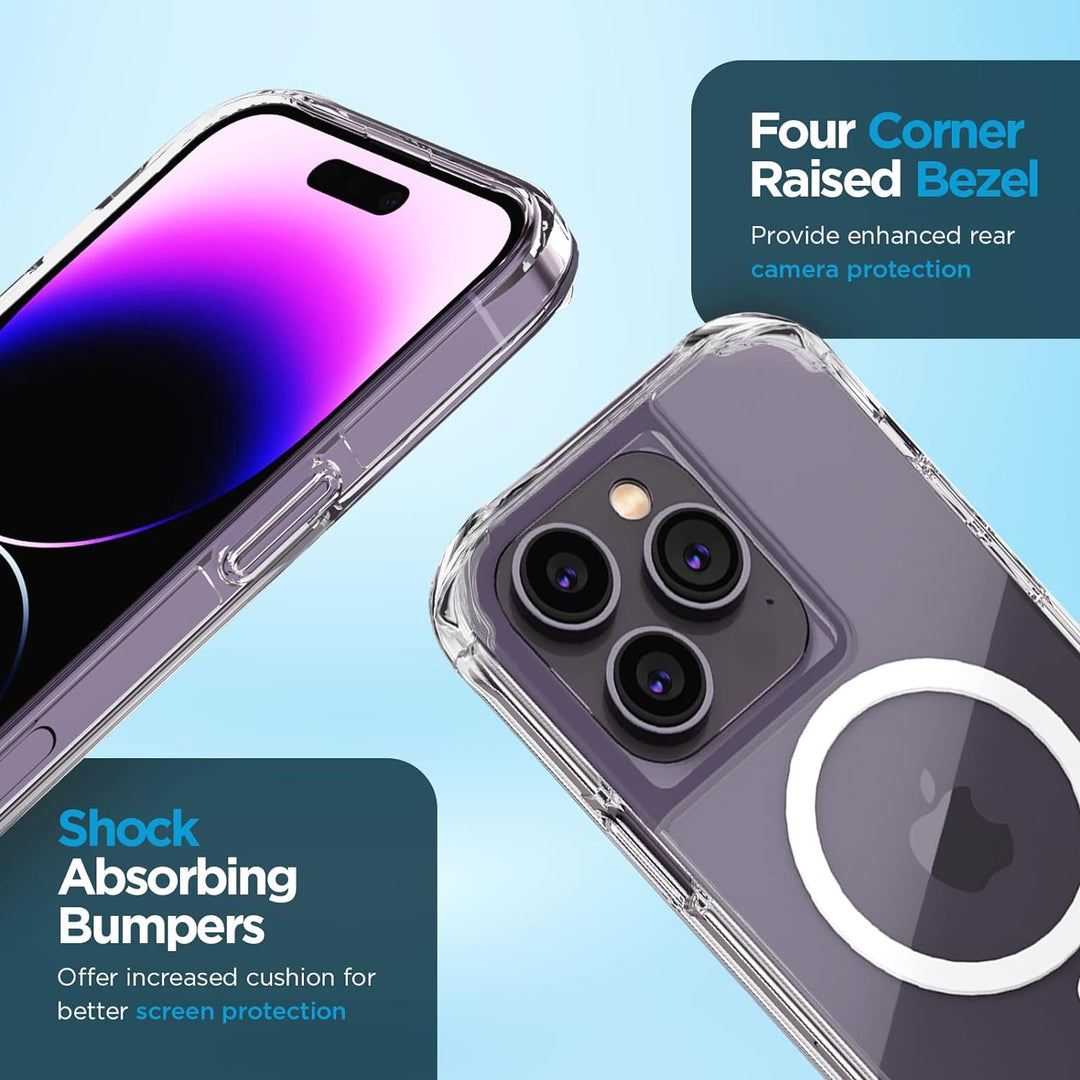 CaseMate Robuste Schutzhülle für iPhone 14 Pro Max – transparent [3 m Fallschutz] [kompatibel mit Ma