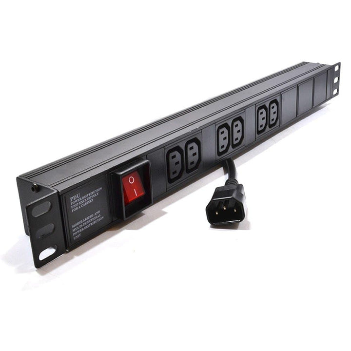 Strom Verteilen Einheit 6 Wege C13 IEC 19 inch Horizontal PDU Zum C14 Stecker [6 Way Horizontal], 6