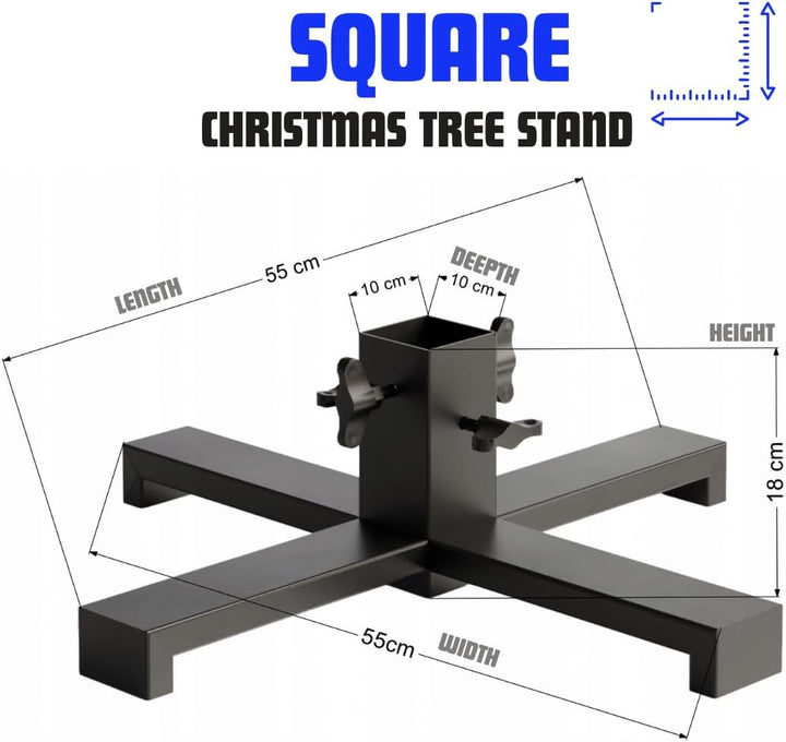 Weihnachtsbaumständer Metall - Christbaumständer Schwarz, Stabil Baumständer - Weihnachtsbaum Stände