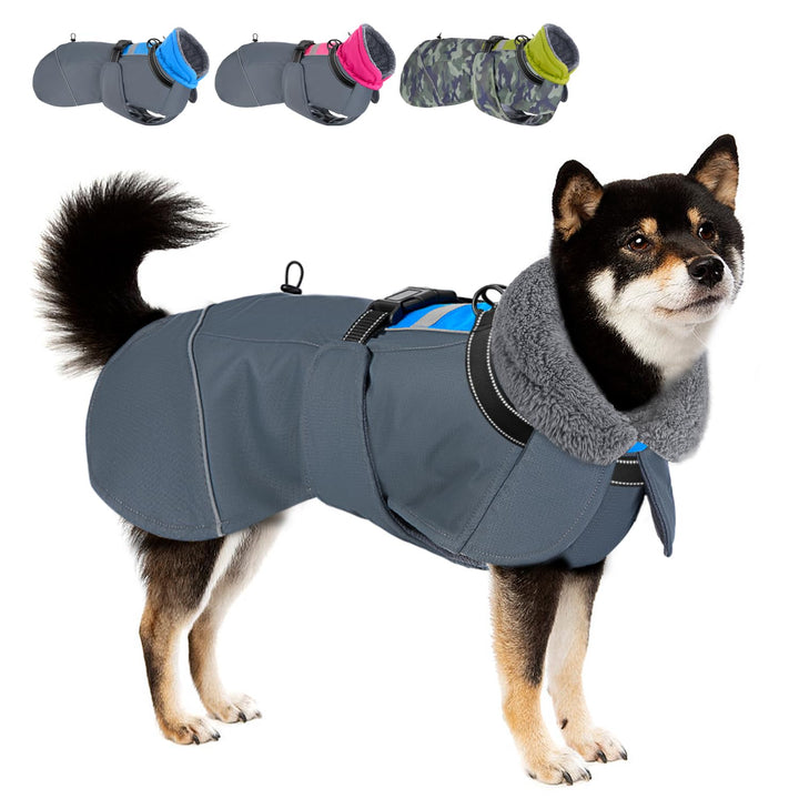 Eyein Hundemantel Winter für Kleine Hunde, Wasserdicht Hundejacke mit warmem Fleecefutter und Halsba