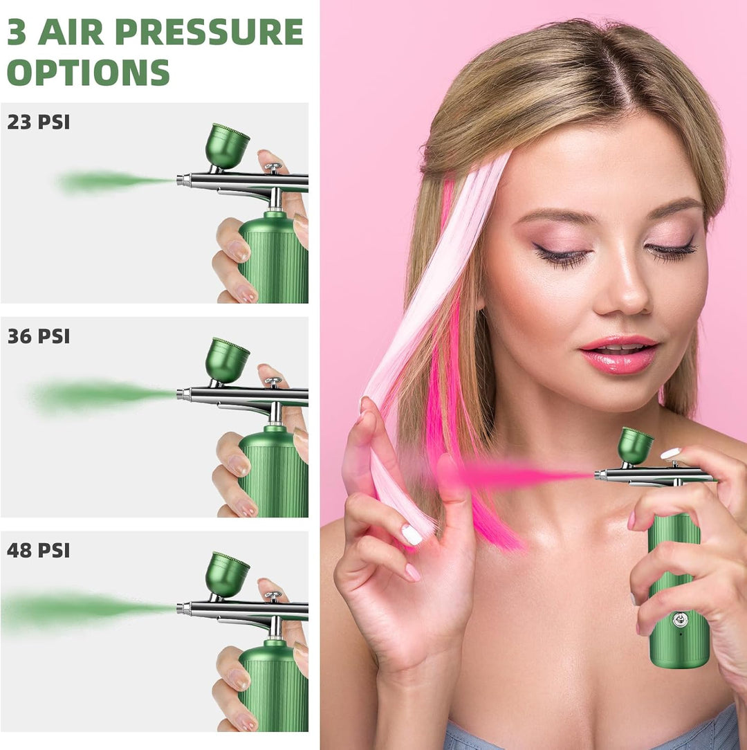 Airbrush-Kit mit Kompressor - Wiederaufladbares, Tragbares, Verstopfungsfreies Hochdruck-Airbrush-Se
