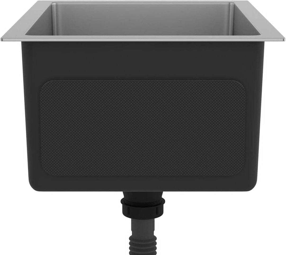 Tidyard Handgemachte Einbauspüle mit Sieb Küchenspüle Spülbecken Edelstahlspüle Edelstahl 44 x 34 x