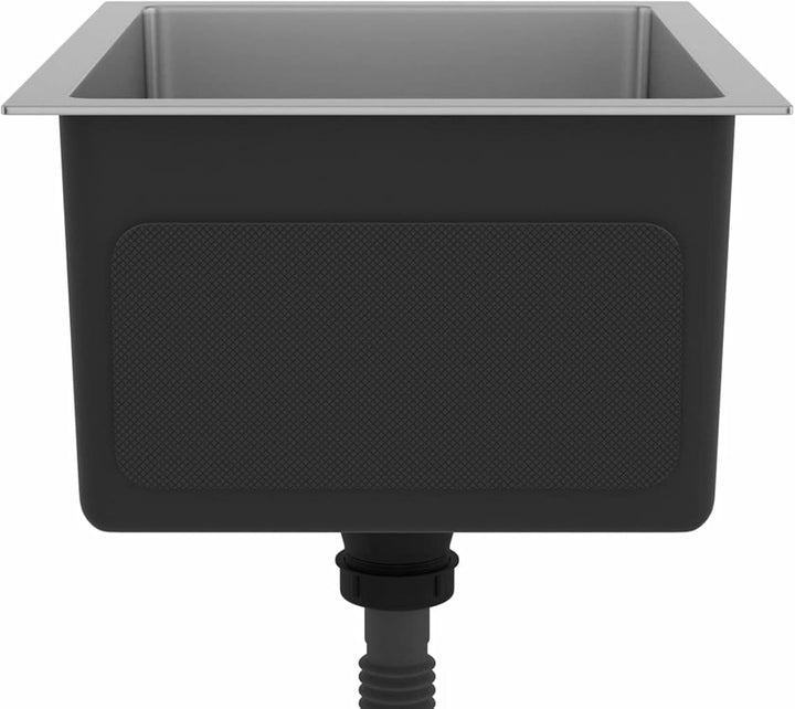 Tidyard Handgemachte Einbauspüle mit Sieb Küchenspüle Spülbecken Edelstahlspüle Edelstahl 44 x 34 x
