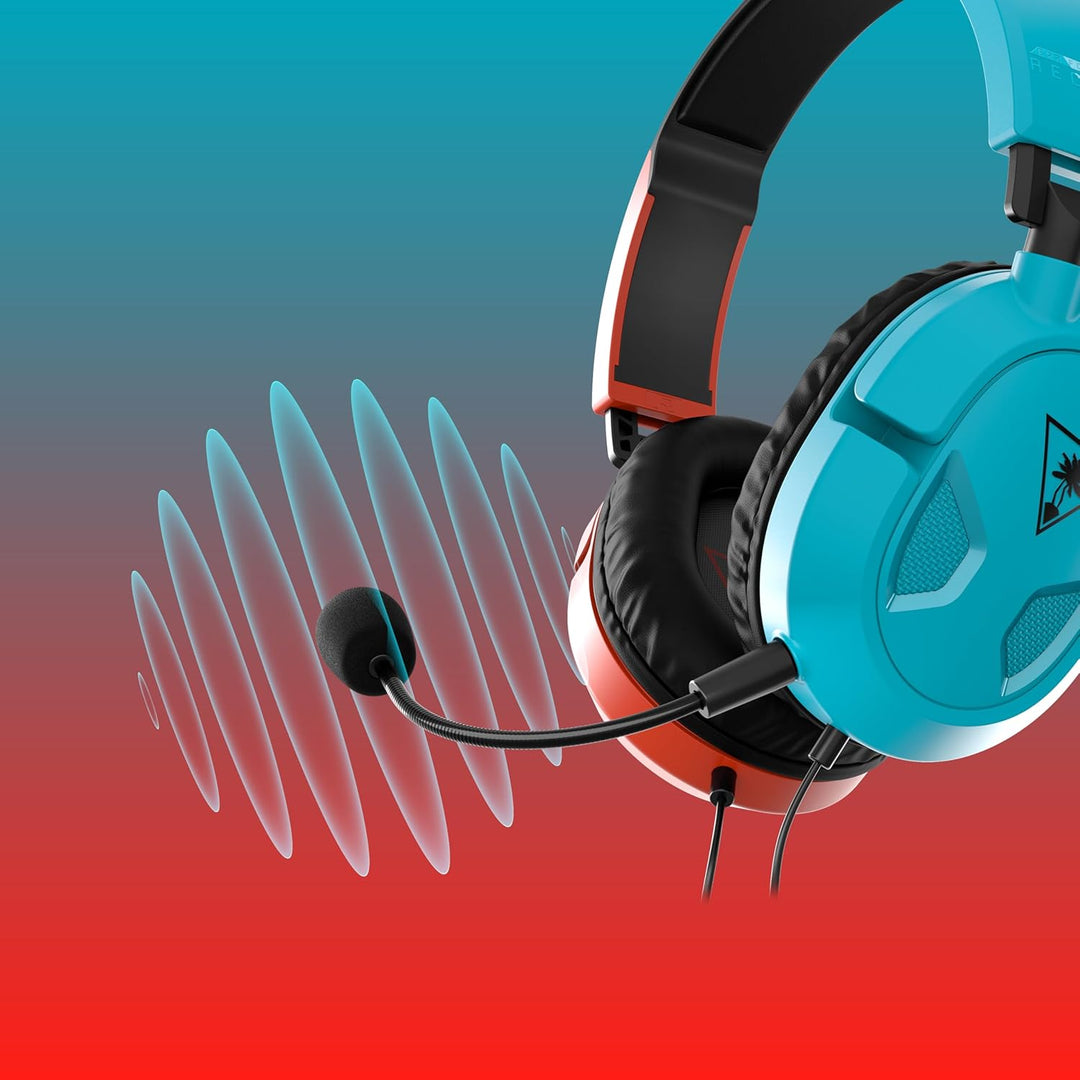Turtle Beach Recon 50 Rotes/Blaues Gaming-Headset für Nintendo Switch, PS5, PS4, Xbox Series X|S, Xb