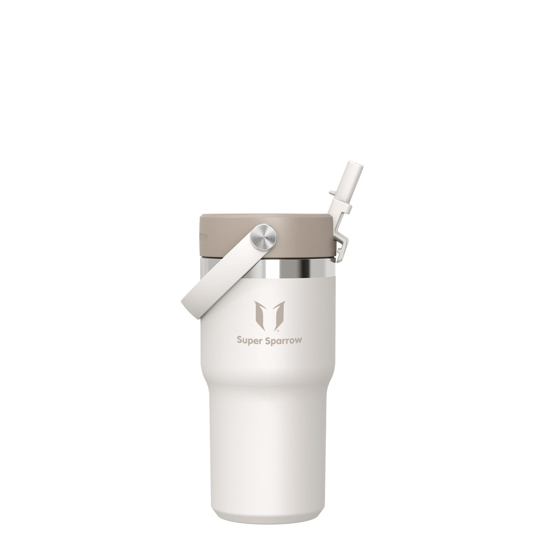 Sparrow Trinkflasche Edelstahl - Twistpath Thermosflasche mit Flex-Strohhalmdeckel - 620ml - BPA-fre