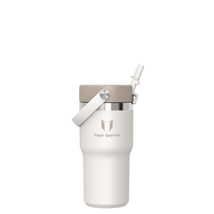 Sparrow Trinkflasche Edelstahl - Twistpath Thermosflasche mit Flex-Strohhalmdeckel - 620ml - BPA-fre