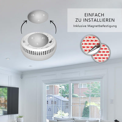 ELRO FS1805 2-Pack Rauchmelder mit Magnetklebe Kit, 5 Jahre Batterie und Garantie/DIN EN14604, Weiss
