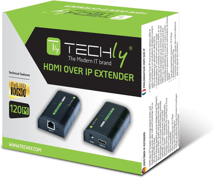 TECHLY 306004 Techly HDMI extender/splitter over IP. iki 120m