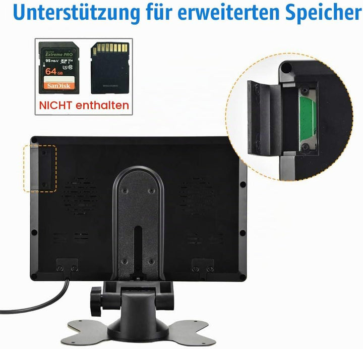 CAMECHO Rückfahrvideosystem mit Dual Rückfahrkamera,7 Zoll Monitor 2 Split-Bildschirm,Wasserdicht Na