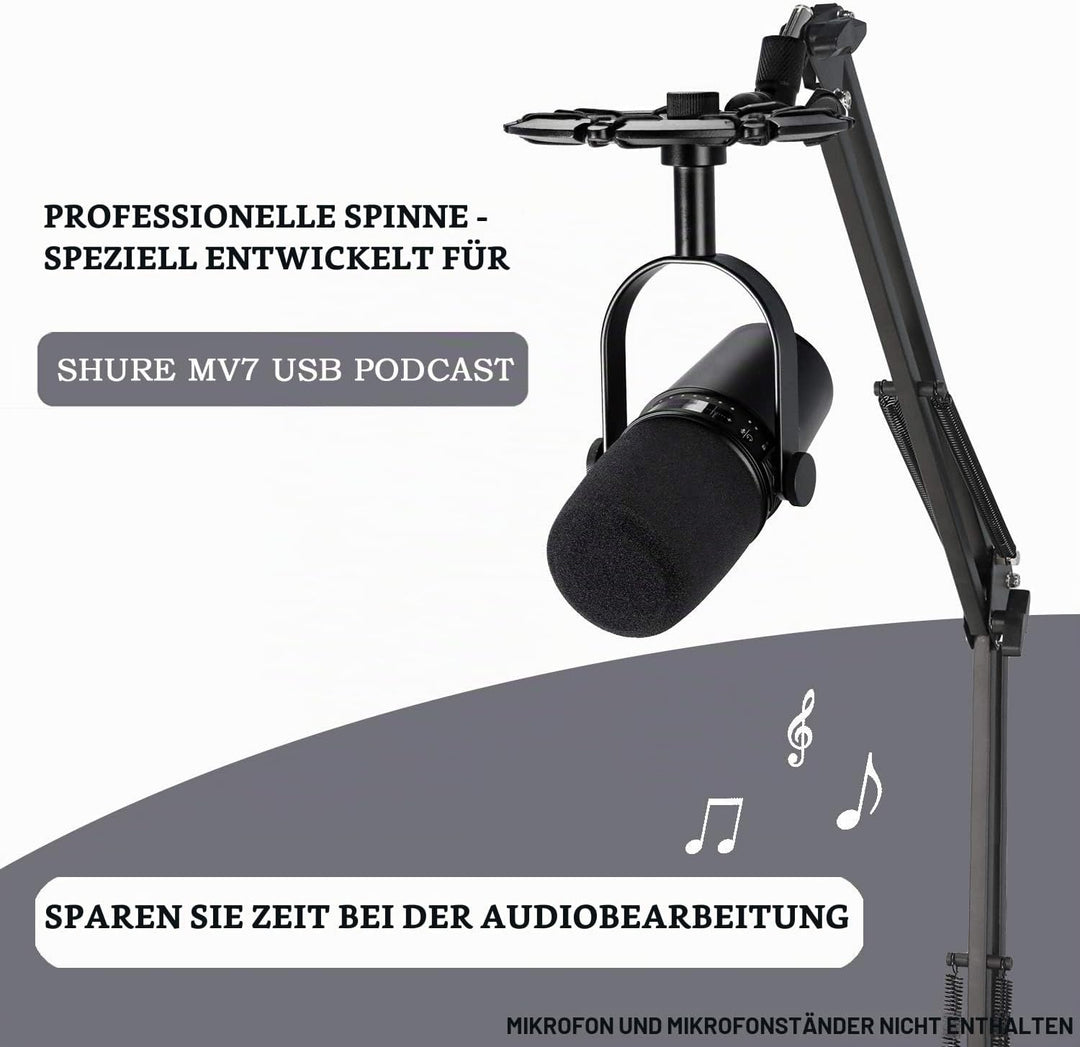 MV7 Shock Mount Mikrofon Reduziert Vibrations Geräusche Passend zum Mikrofonständer Passend für Shur
