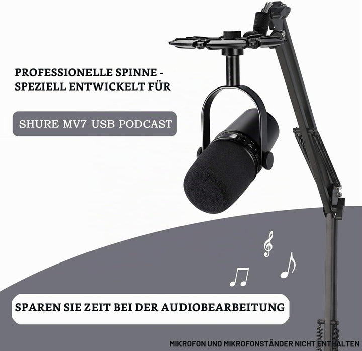 MV7 Shock Mount Mikrofon Reduziert Vibrations Geräusche Passend zum Mikrofonständer Passend für Shur