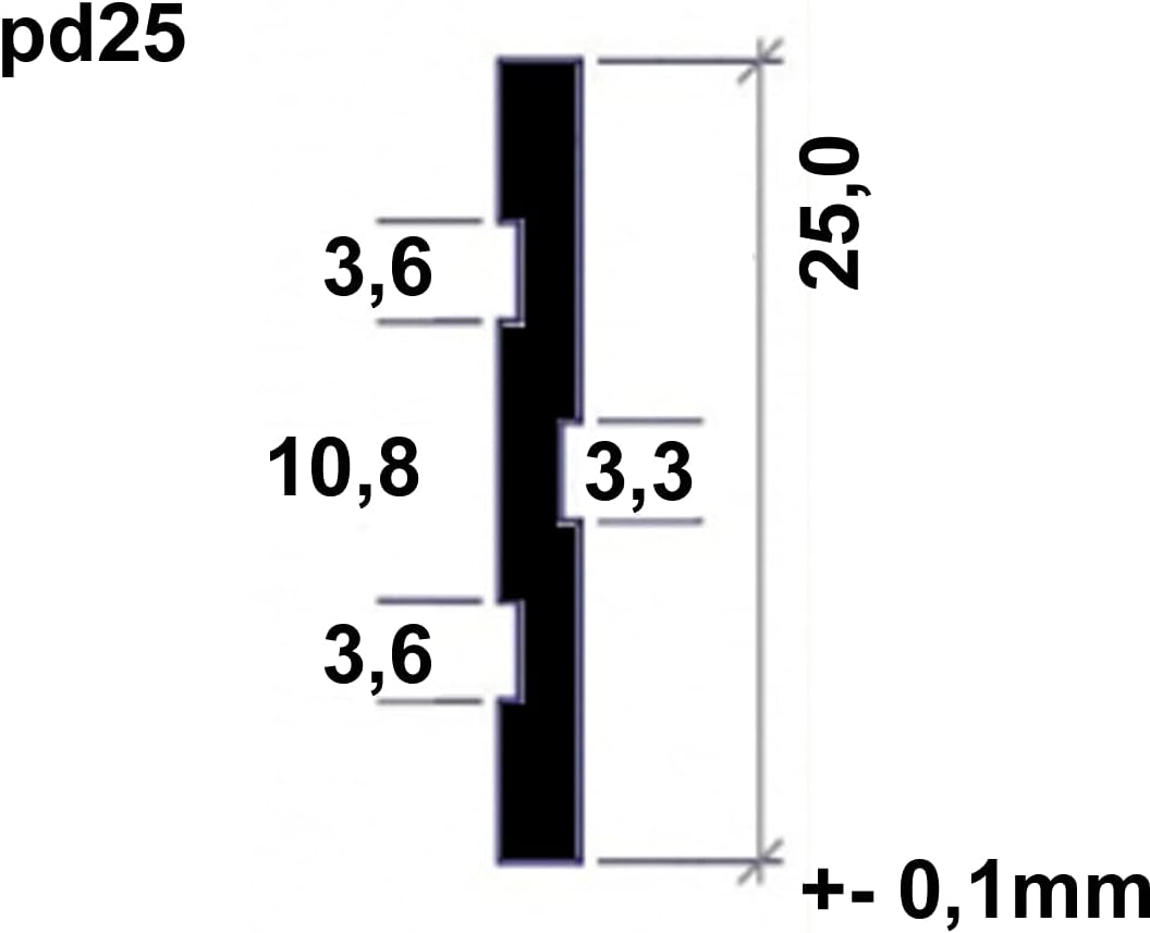 Wertmarke Typ pd25, passend z.B. für KDK Münzzeitgeber, Profil Token 25mm x 2mm aus Messing (50 Stüc