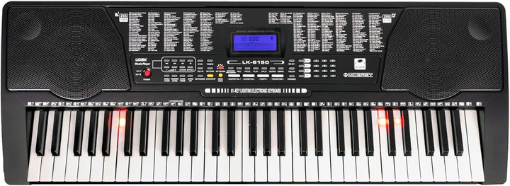 McGrey LK-6150 61 Tasten Keyboard Taschen Set - Einsteiger-Keyboard mit 61 Leuchttasten - 255 Sounds