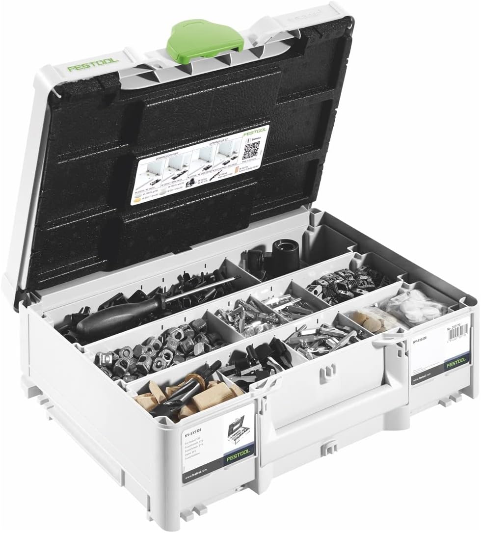 Festool DOMINO Verbinder Sortiment KV-SYS D8 (mit Korpusverbinder DOMINO, Mittenverbinder DOMINO, Ab