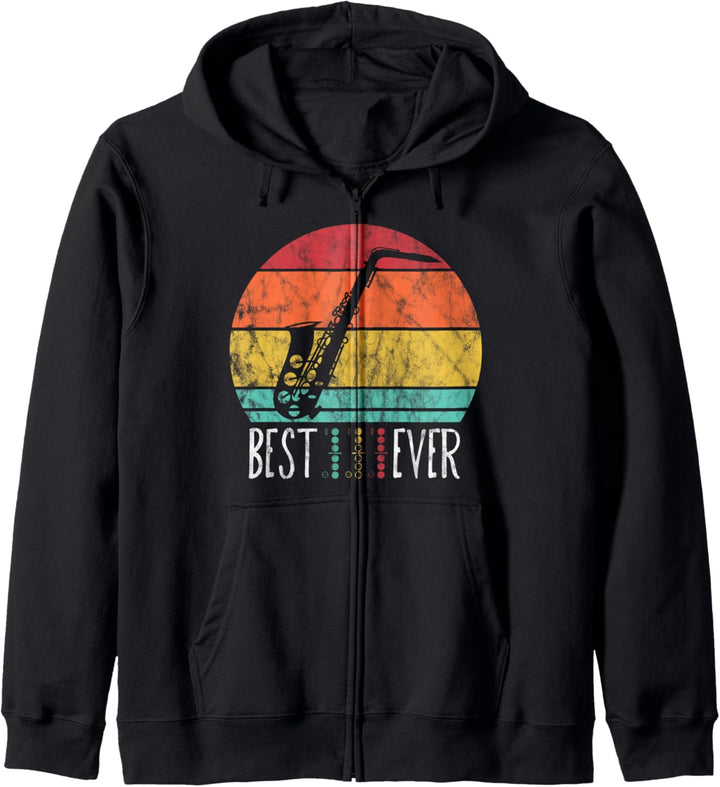 Bestes Saxophon DAD Ever Music Akkorde Vater Musiker Kapuzenjacke