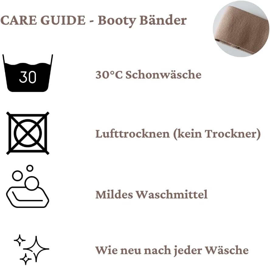 Premium Pilates Set 3-teilig: Ring, Ball & Booty Bänder – Nude/Braun – Home Studio Workout Zubehör m