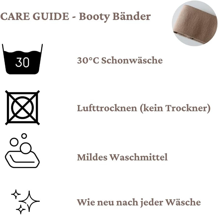Premium Pilates Set 3-teilig: Ring, Ball & Booty Bänder – Nude/Braun – Home Studio Workout Zubehör m