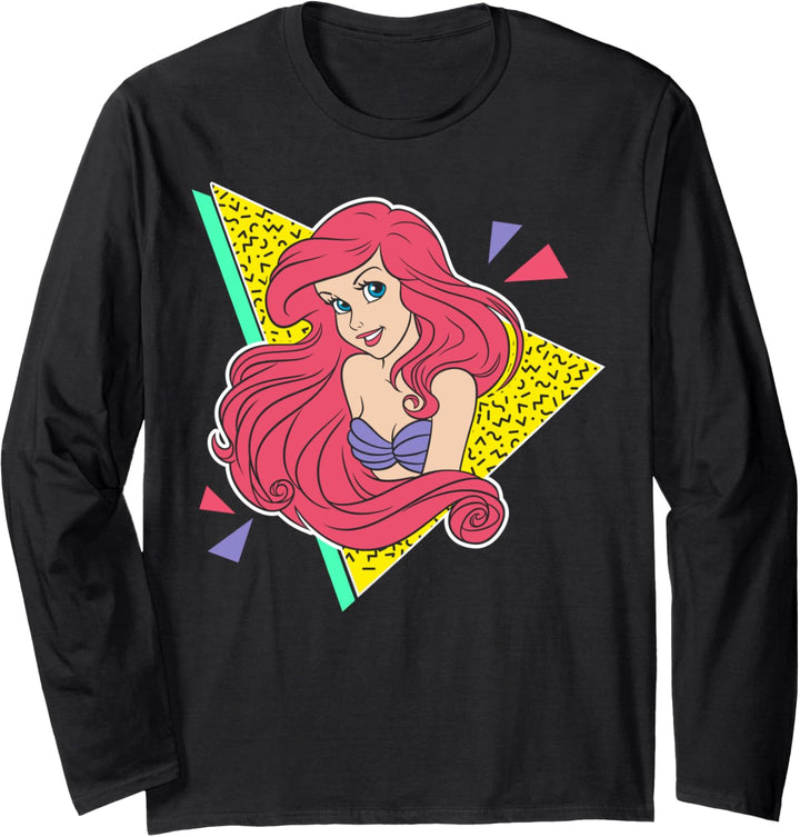 Disney The Little Mermaid Ariel 80's Style Portrait Langarmshirt