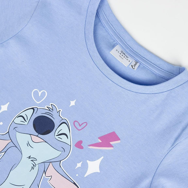 Disney Lilo und Stitch Mädchen-Schlafanzug, Stitch Pyjama, 100% Baumwolle, Gr. 128-176 (DE/NL/SE/PL,
