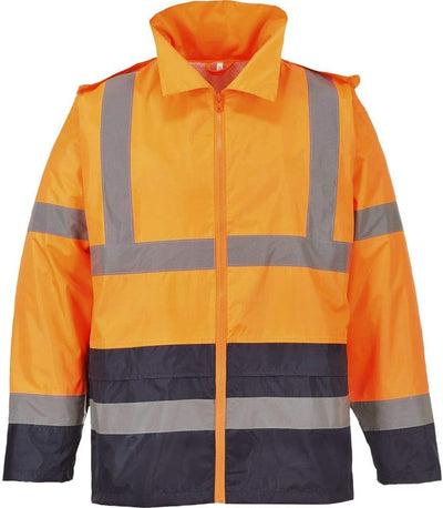 Portwest Klassische Kontrast Warnschutz-Regenjacke, Grösse: L, Farbe: Gelb/Schwarz, H443YBRL YeBk L