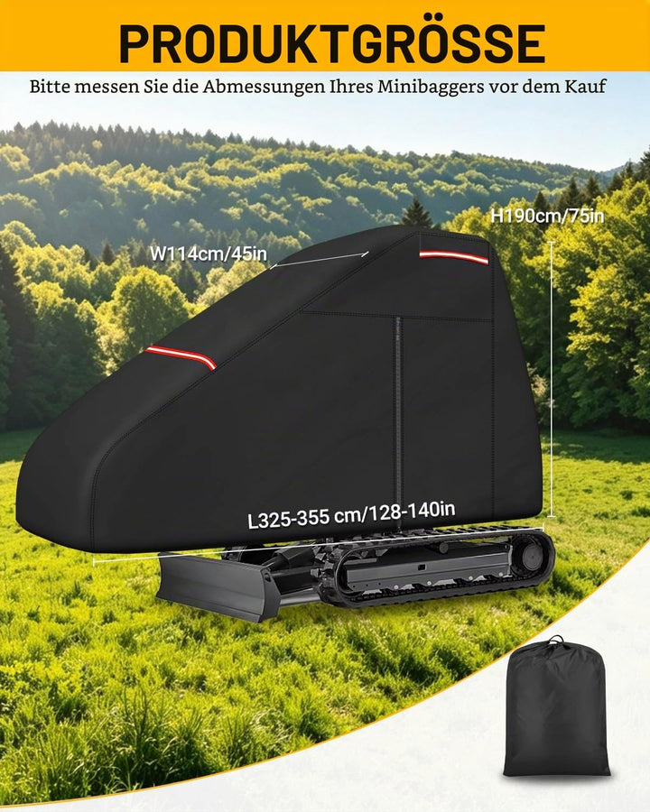 Abdeckung Minibagger Bagger Abdeckung Minibagger Abdeckplane Mit Wasserdichter Reissverschluss Und R