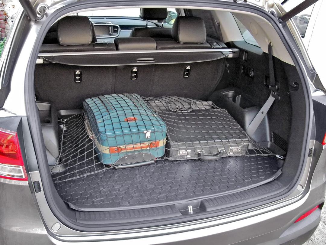 Kofferraum Netz Kompatibel mit Kia Sorento III SUV : von 2015, Gepäcknetz Elastisch Kofferraumnetz O