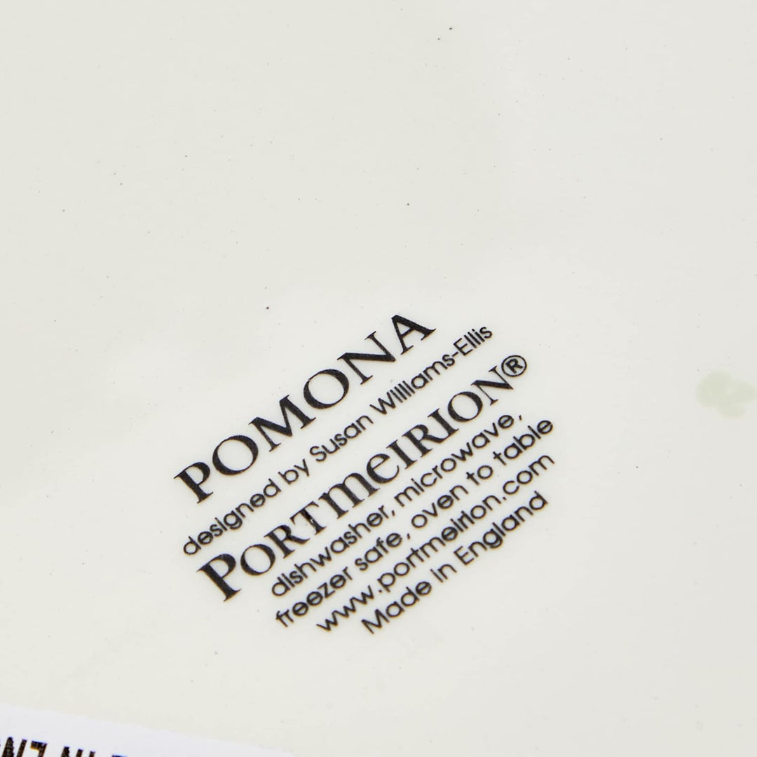 Portmeirion Pomona Salatteller | Set mit 6 Salattellern | verschiedene Blumenmotive | spülmaschinen-