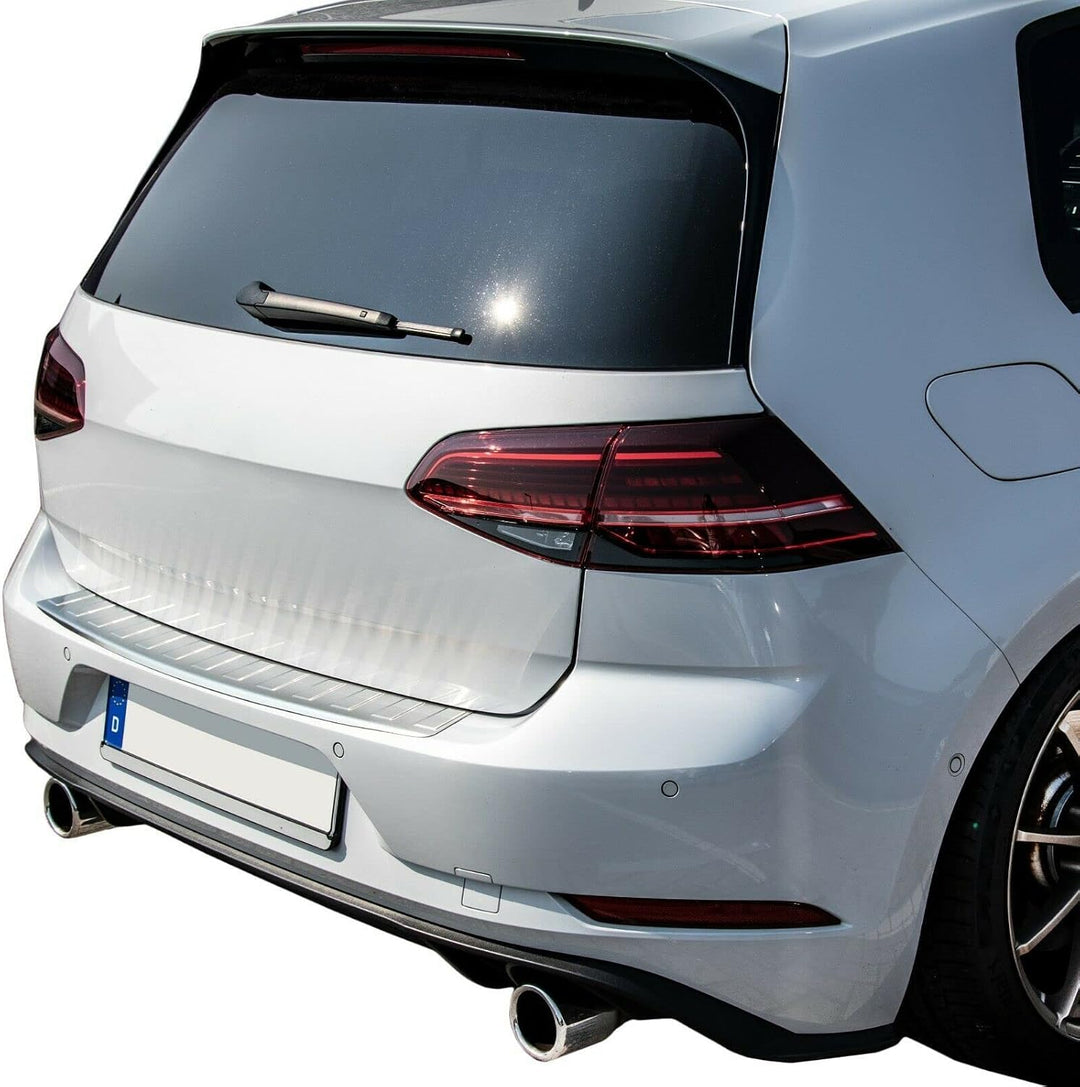 RECAMBO Ladekantenschutz Edelstahl kompatibel für VW Golf 7 - matt gebürstet mit Textur - Styling un