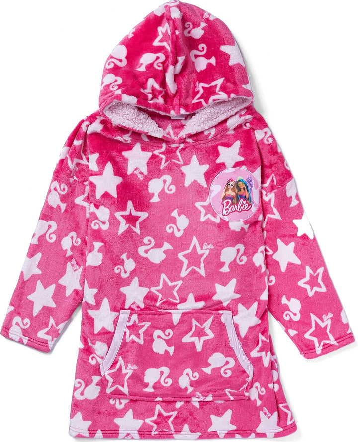 Barbie Mädchen Bettdecke Kapuzenpullover Übergrosse Fleece Für Kinder Rosa Einheitsgrösse