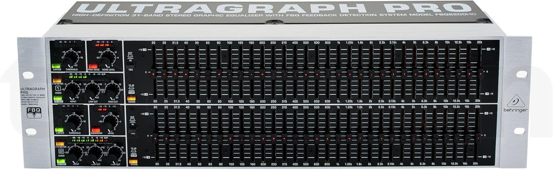 Behringer ULTRAGRAPH PRO FBQ6200HD Hochauflösender 31-Band-Stereo-Grafik-Equalizer mit FBQ-Feedback-