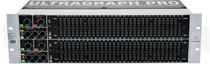 Behringer ULTRAGRAPH PRO FBQ6200HD Hochauflösender 31-Band-Stereo-Grafik-Equalizer mit FBQ-Feedback-