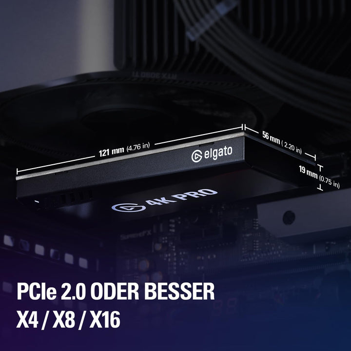 Elgato 4K Pro, Interne Capture-Karte: 8K60-Passthrough/4K60 HDR10 mit ultraniedriger Latenz auf PS5/