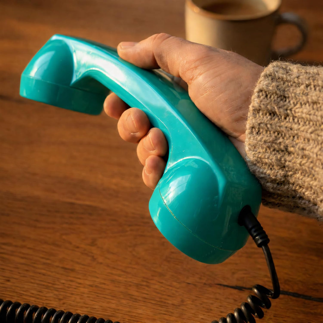 Opis 60s Micro - Retro Handyhörer für Android Smartphones, Tablets, Notebooks und Handys in der Form