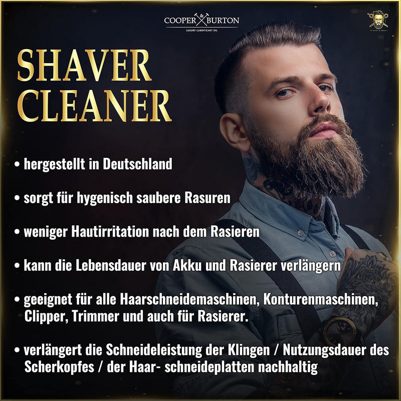 Scherkopf Öl & Scherkopfreiniger als SPARSET Scherkopf Pflege für Haarschneidemaschine, Haarschneide