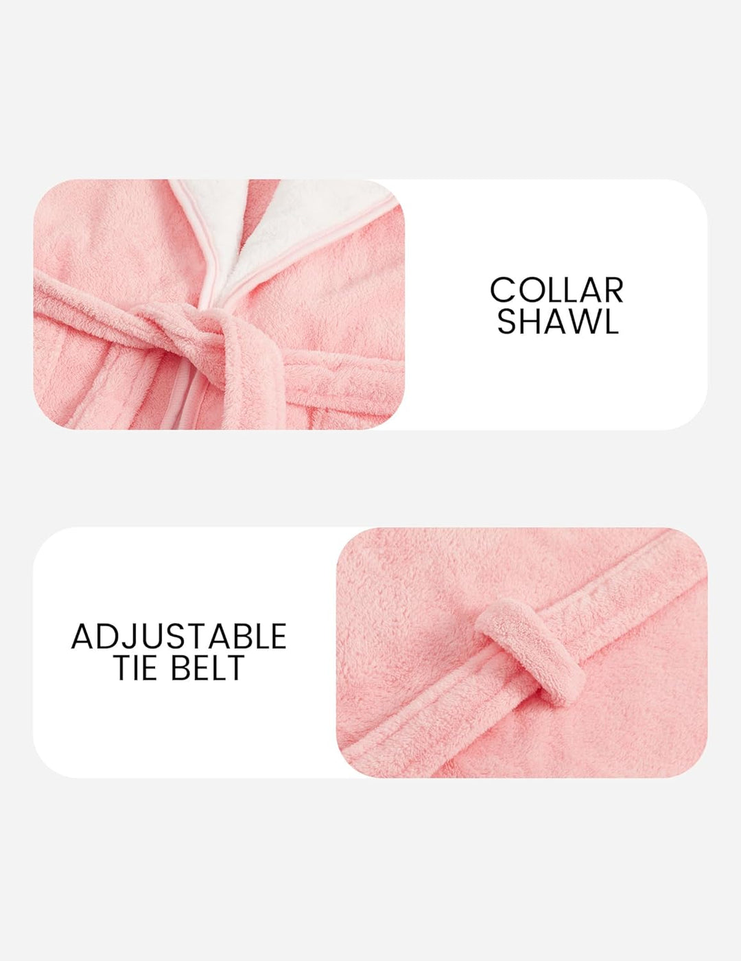 JiAmy Mädchen Bademäntel aus Coral Fleece Kuschelflanell Kuschelweiche Kinderhausmäntel Nachtwäsche