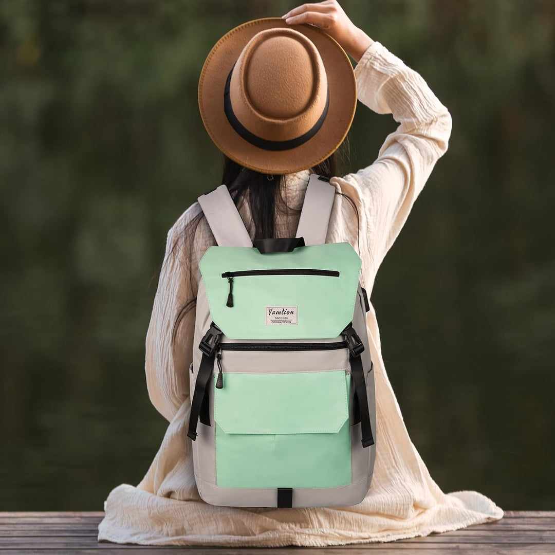YAMTION Rucksack Teenager Mädchen mit 17 Zoll Laptopfach Schultasche Jungen Schulranzen Rucksack Lap