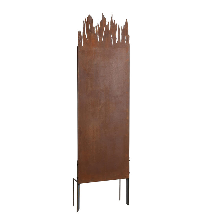 ESTEXO Sichtschutzelement Sichtschutzwand Gartenzaun Rost Sichtschutz Flames Metall Edelrost Gartend