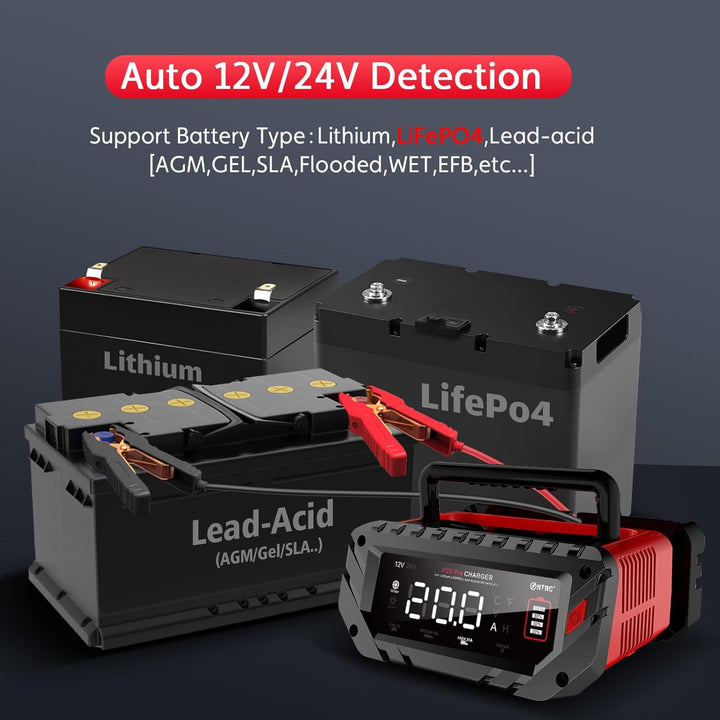 Haisito Schnelleres ladegerät für handbetrieb12 V 24 V, 20A Car Battery Charger Smart Rapid Battery