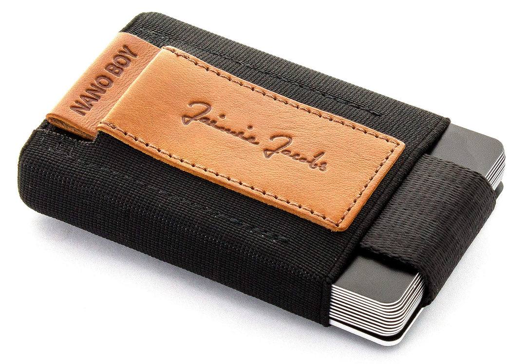 Jaimie Jacobs Nano Boy Mini Wallet, Mini Geldbörse aus Textil, Kleiner Geldbeutel, Slim Wallet mit Z