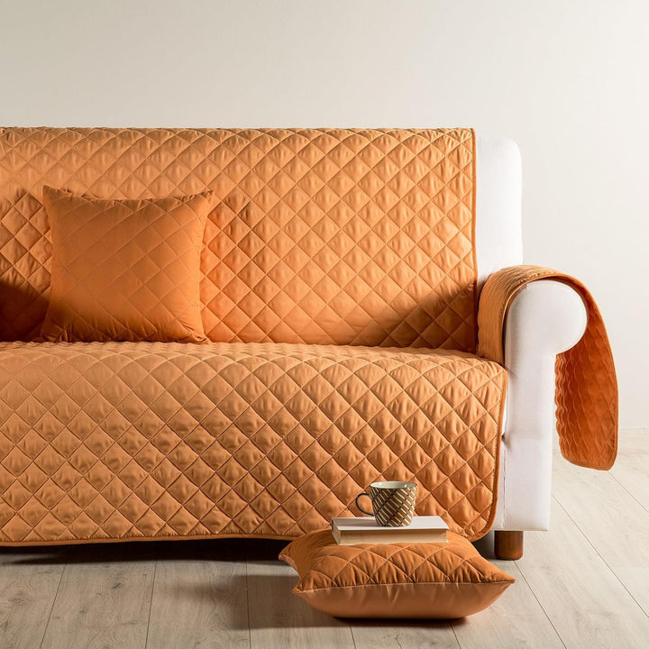 Caleffi - Moderner Sofabezug für 3-Sitzer, Orange Orange 3 Sitze, Orange 3 Sitze