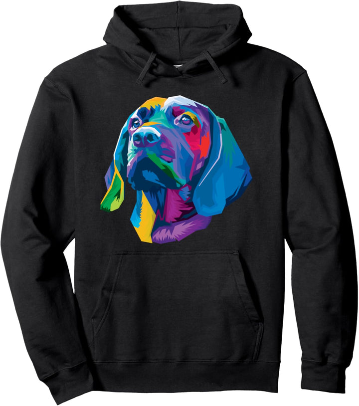 Bunter Beagle Niedlicher geometrischer Hund Pop-Art-Stil Ges Pullover Hoodie