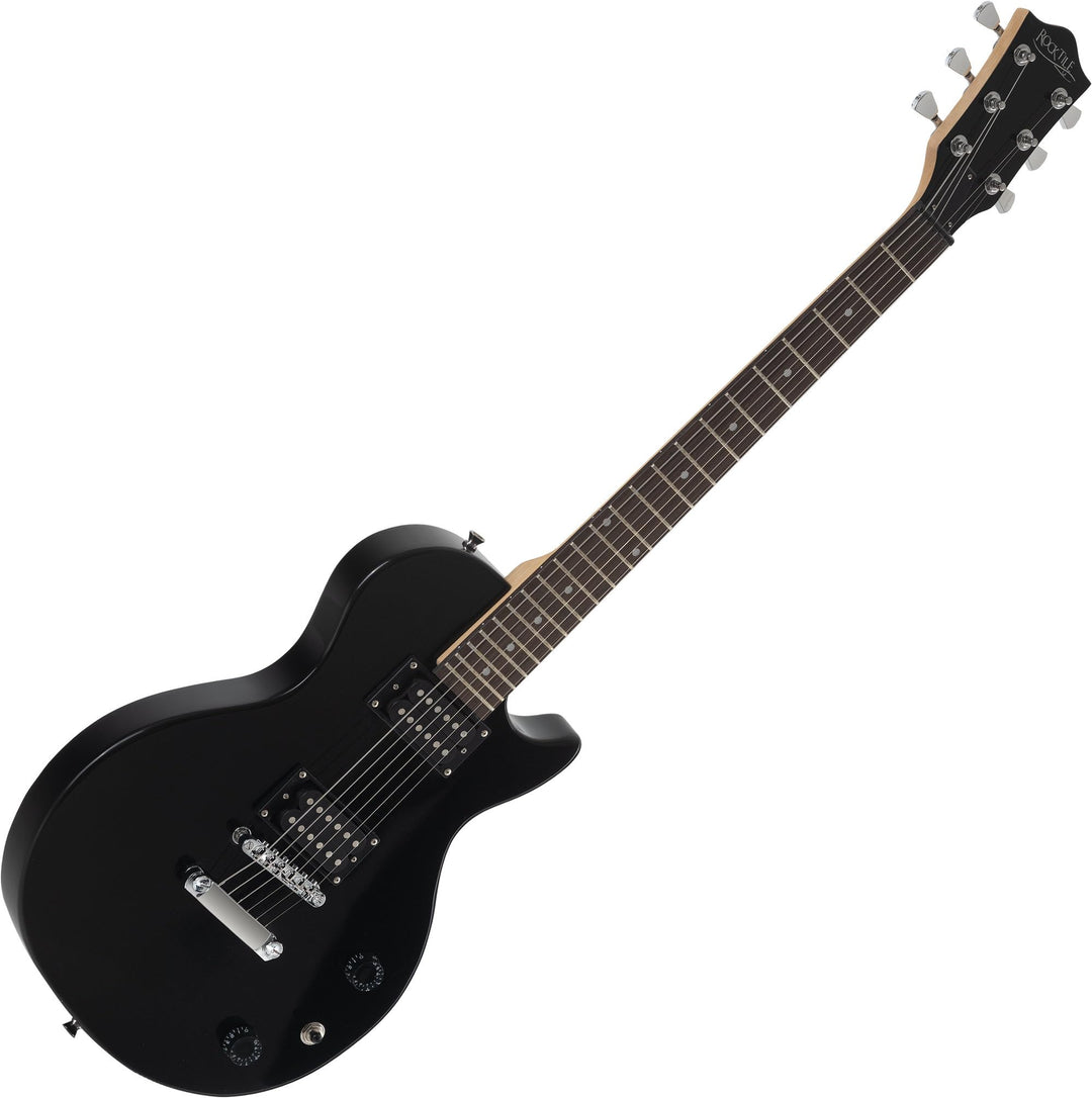 Rocktile LP-100 BL E-Gitarre (Korpus: Linde, Palisander Griffbrett, Finish: Schwarz High Gloss) Schw