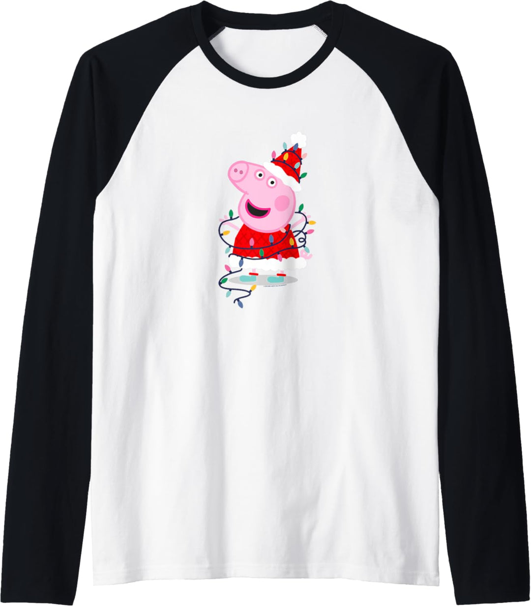 Peppa Pig Christmas Lights Raglan