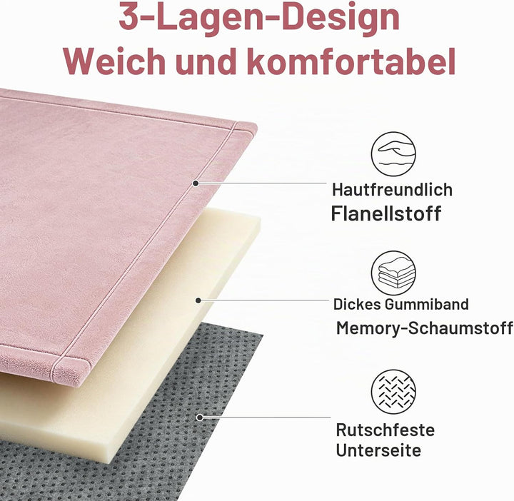 Baby Krabbelmatte Memory-Schaum Spielmatte 200x150x2,5 cm Kinderteppich Weicher Rutschfester Unterse