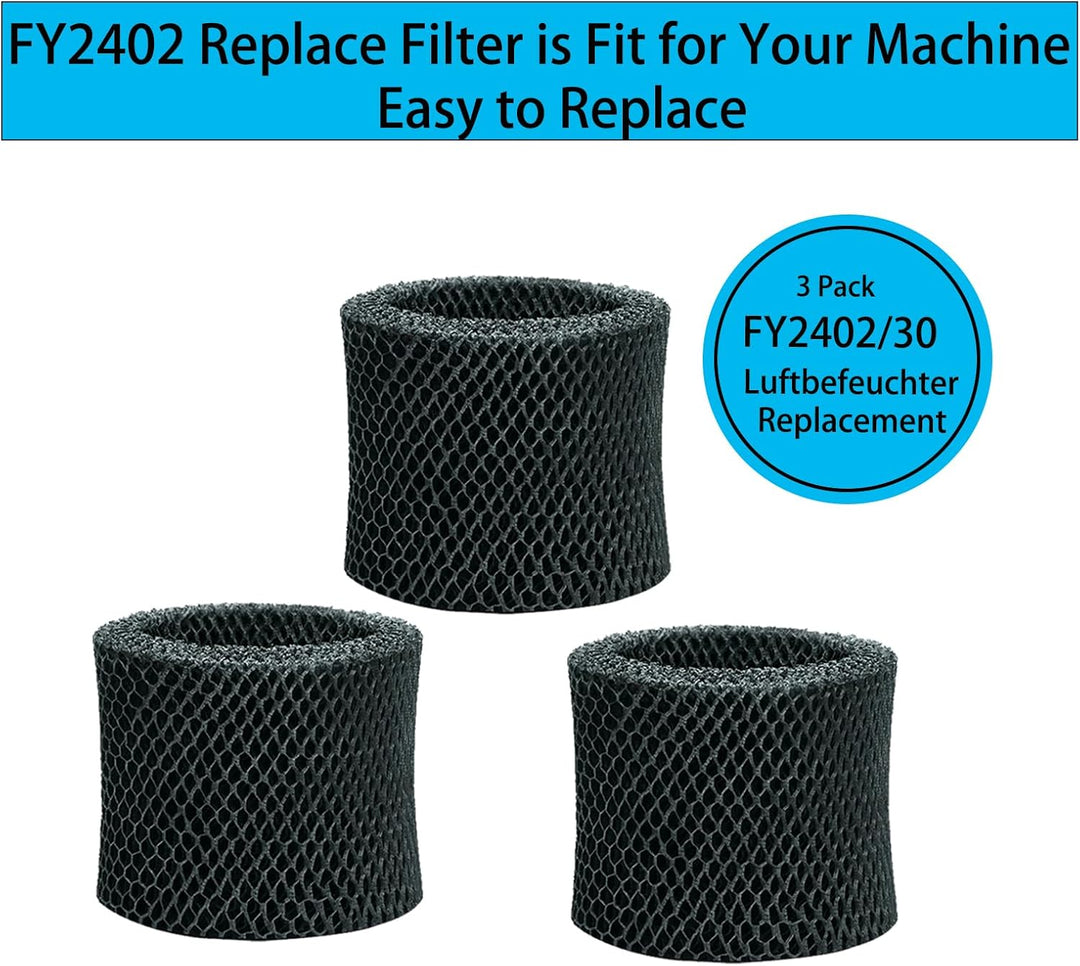 FY2402/30 Ersatzfilter Kompatibel mit Philips HU4816 Luftbefeuchter Filter, 3er Grau Upgrade-Modelle
