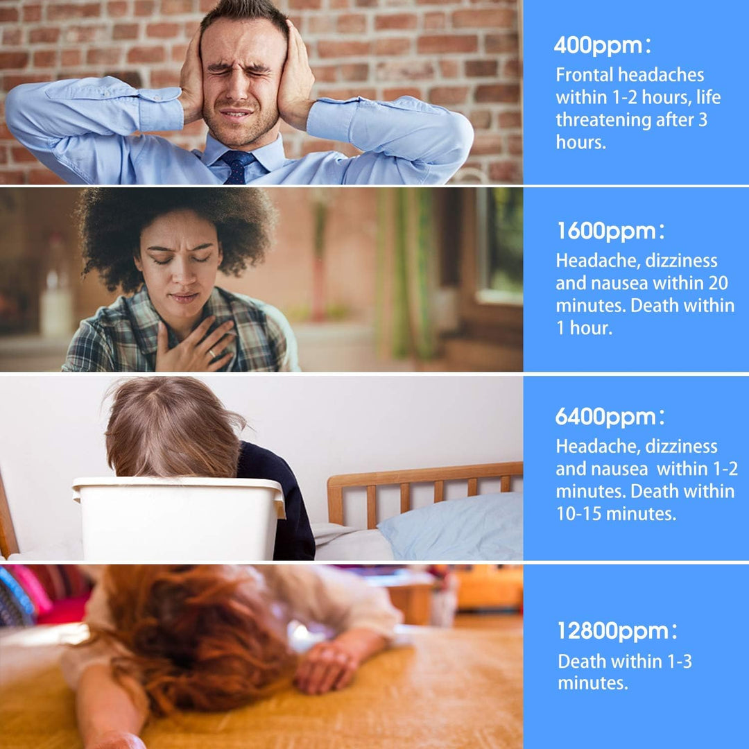 Heiman CO Melder mit Digitalanzeige, BSI Zertifiziert nach EN 50291,Kohlenmonoxidmelder, 10-Jahren L