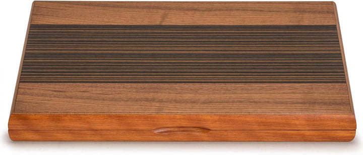 Yellow Mountain Imports Backgammon-Spiel-Set mit Holzeinlagen, Pasadena - 38,5 Zentimeter Spielbrett