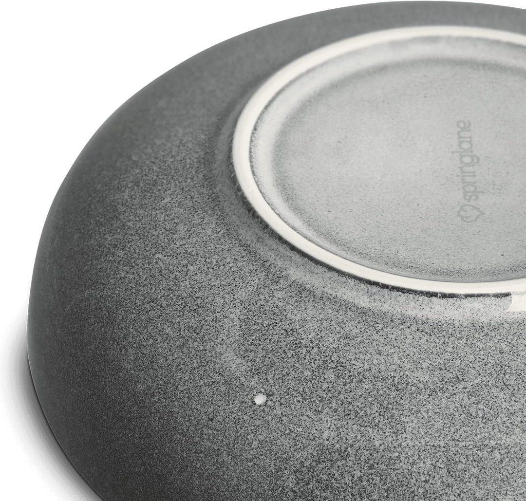 Springlane Suppenteller Misty Cliff 2er-Set, Steingut, Grau Suppenteller 2er-Set, Suppenteller 2er-S