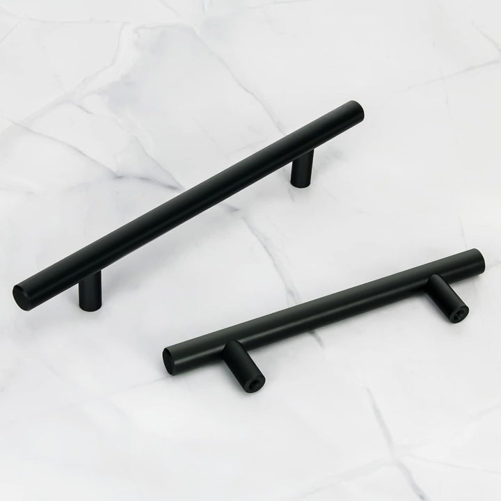 KoKoBin 20 Stück Edelstahl schwarz Schrankgriffe Möbelgriffe 128mm Lochabstand Schubladen Griffe Zin