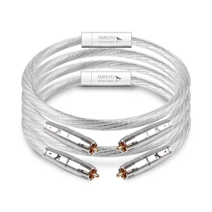 Impeto high end Cinch Kabel, S-OCC Audio RCA Kabel Audiophile 2 x 2 Cinch stecker cinchkabel für Ver